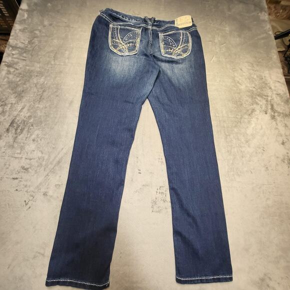 Ariya Jeans Jeans Womens 12 Blue Stretch Straight Leg Medium Wash Denim - Picture 11 of 12